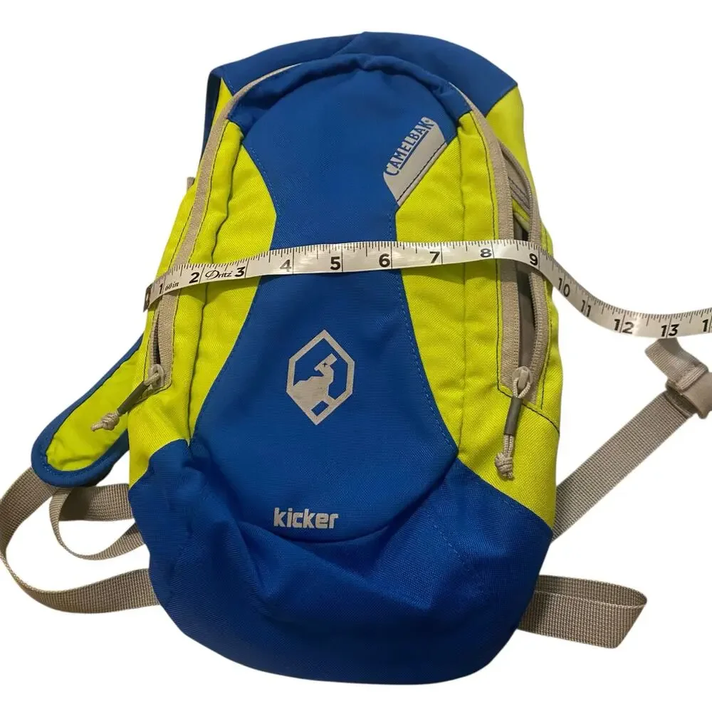 CamelBak Children's Kicker Hydration Backpack in blue and Lime Green High Vis